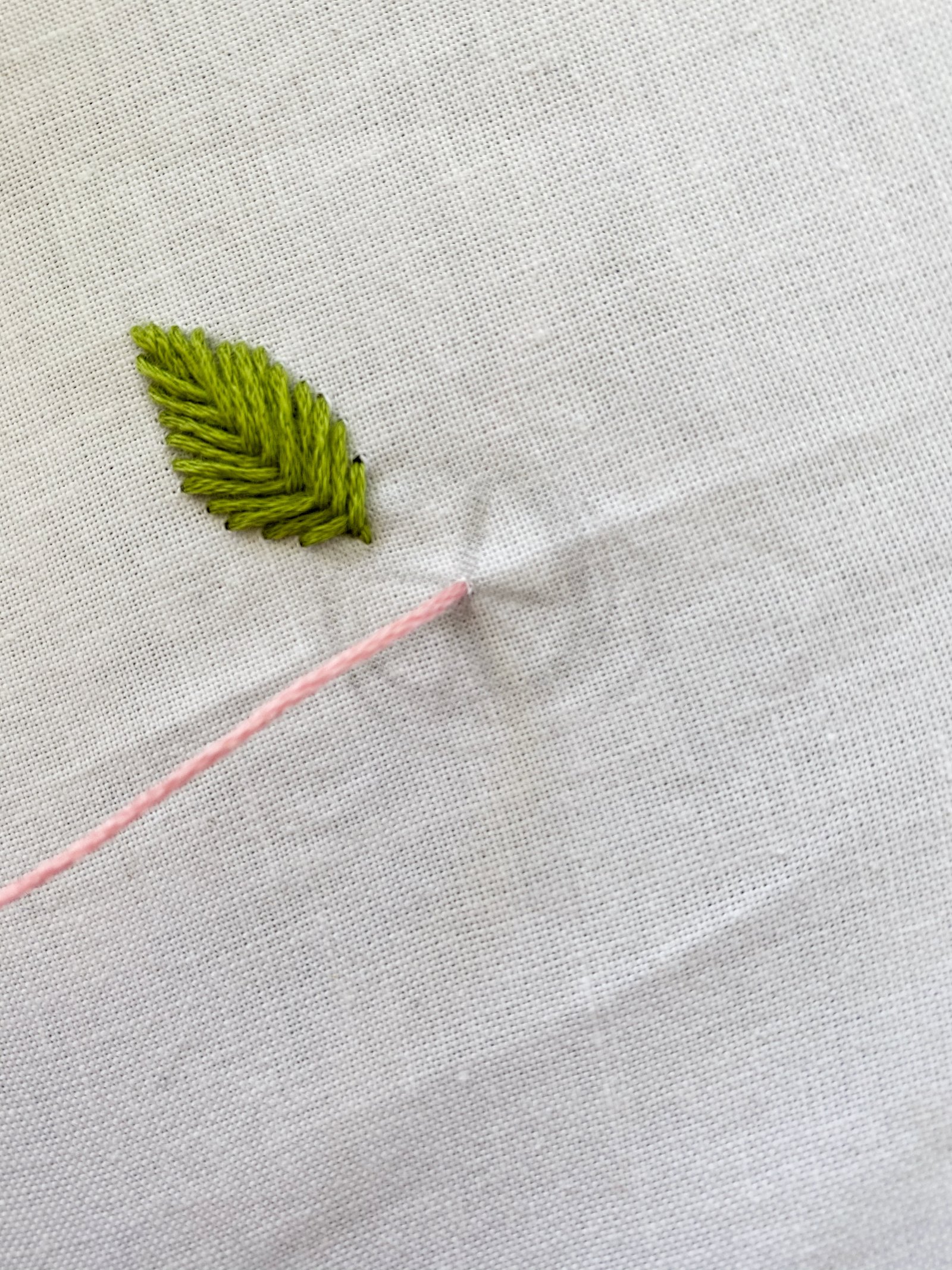 Hand Embroidery Rose, Step 2: add spokes