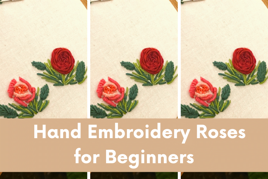 How to make a Hand Embroidery Rose, Beginner Friendly - Missy Kate