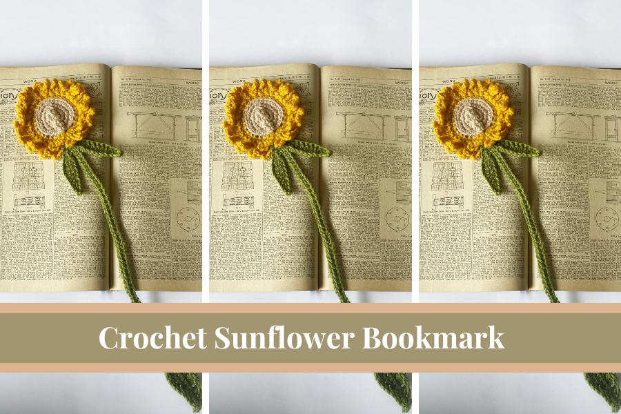 Sunflower Crochet Bookmark Pattern