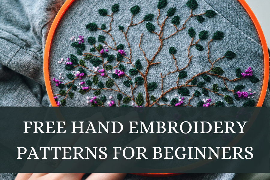 FREE HAND EMBROIDERY PATTERNS FOR BEGINNERS