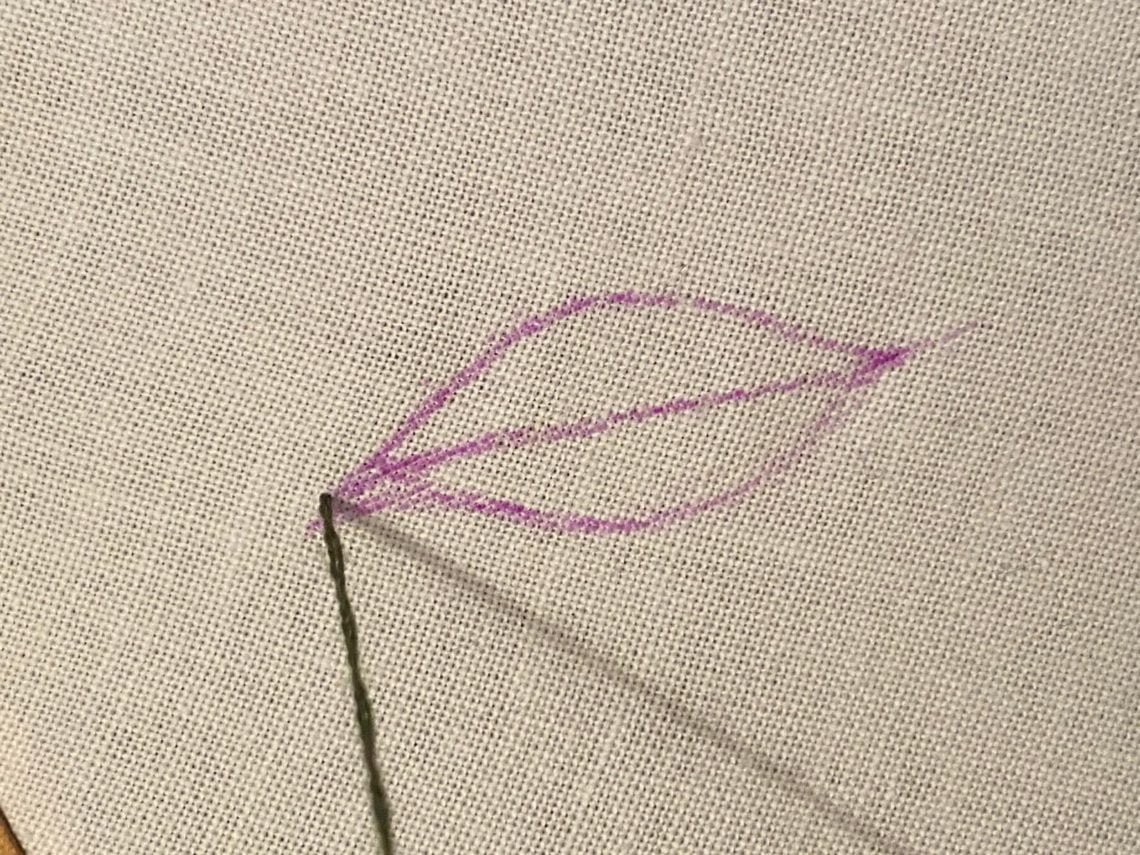 How to Make a Hand-Embroidered Leaf with a Blanket Stitch | Missy Kate ...
