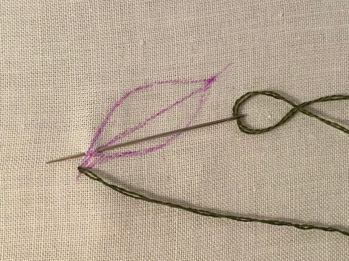 How to Make a Hand-Embroidered Leaf with a Blanket Stitch | Missy Kate ...