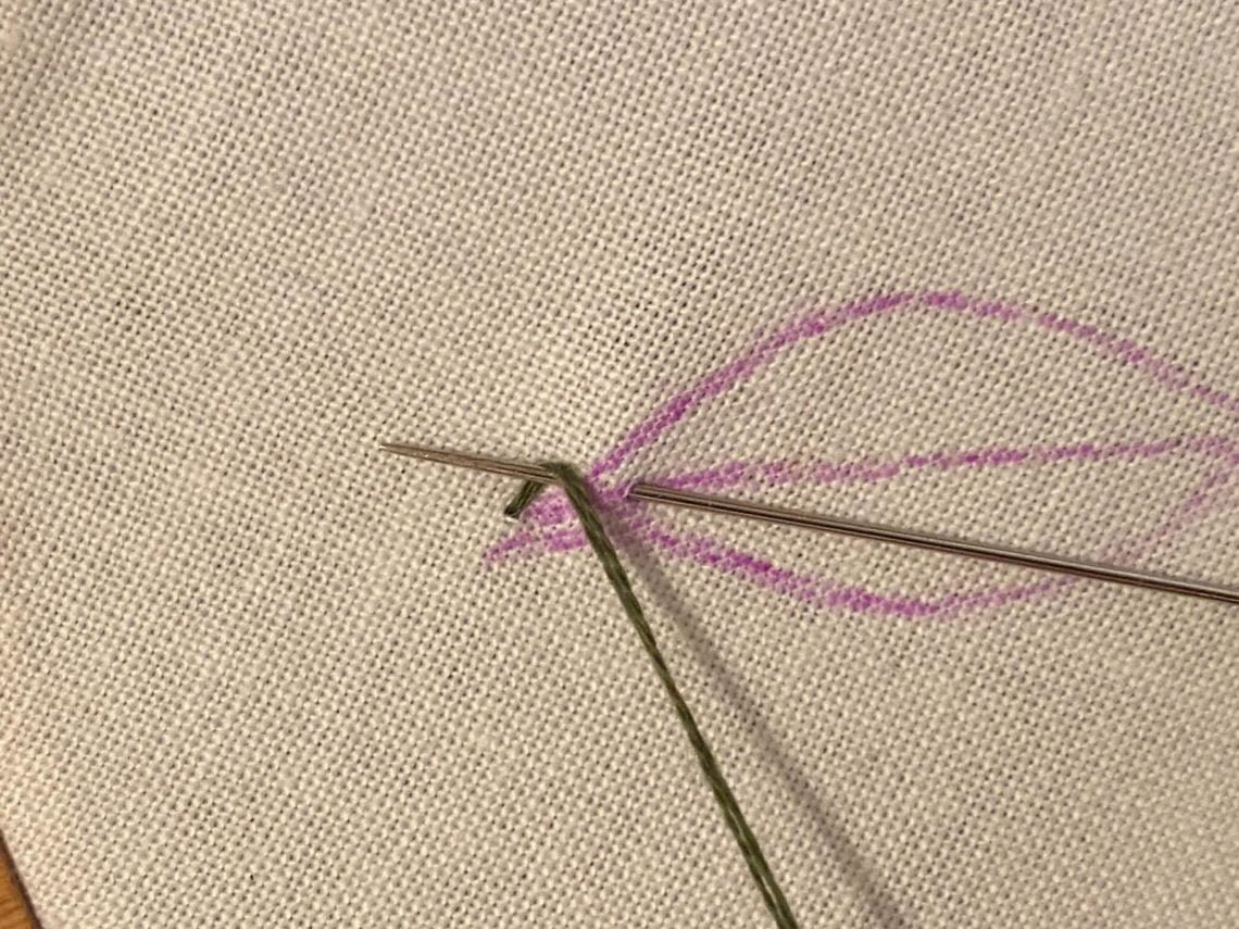 How to Make a Hand-Embroidered Leaf with a Blanket Stitch | Missy Kate ...