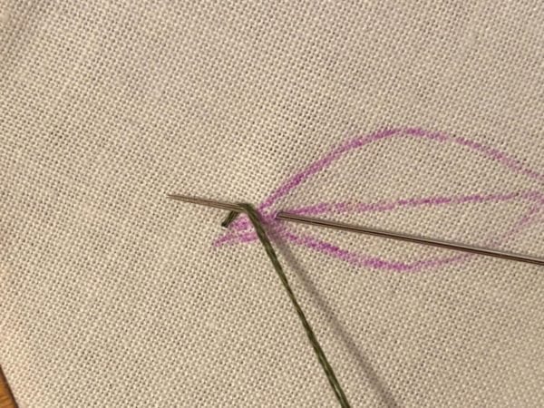 How to Make a Hand-Embroidered Leaf with a Blanket Stitch | Missy Kate ...