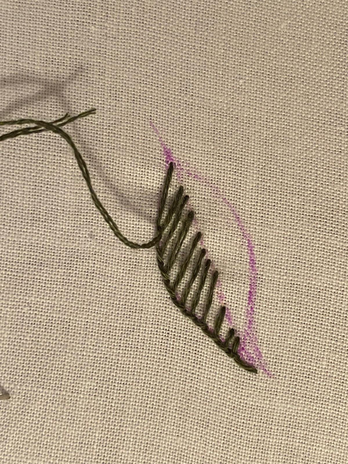 How to Make a Hand-Embroidered Leaf with a Blanket Stitch | Missy Kate ...