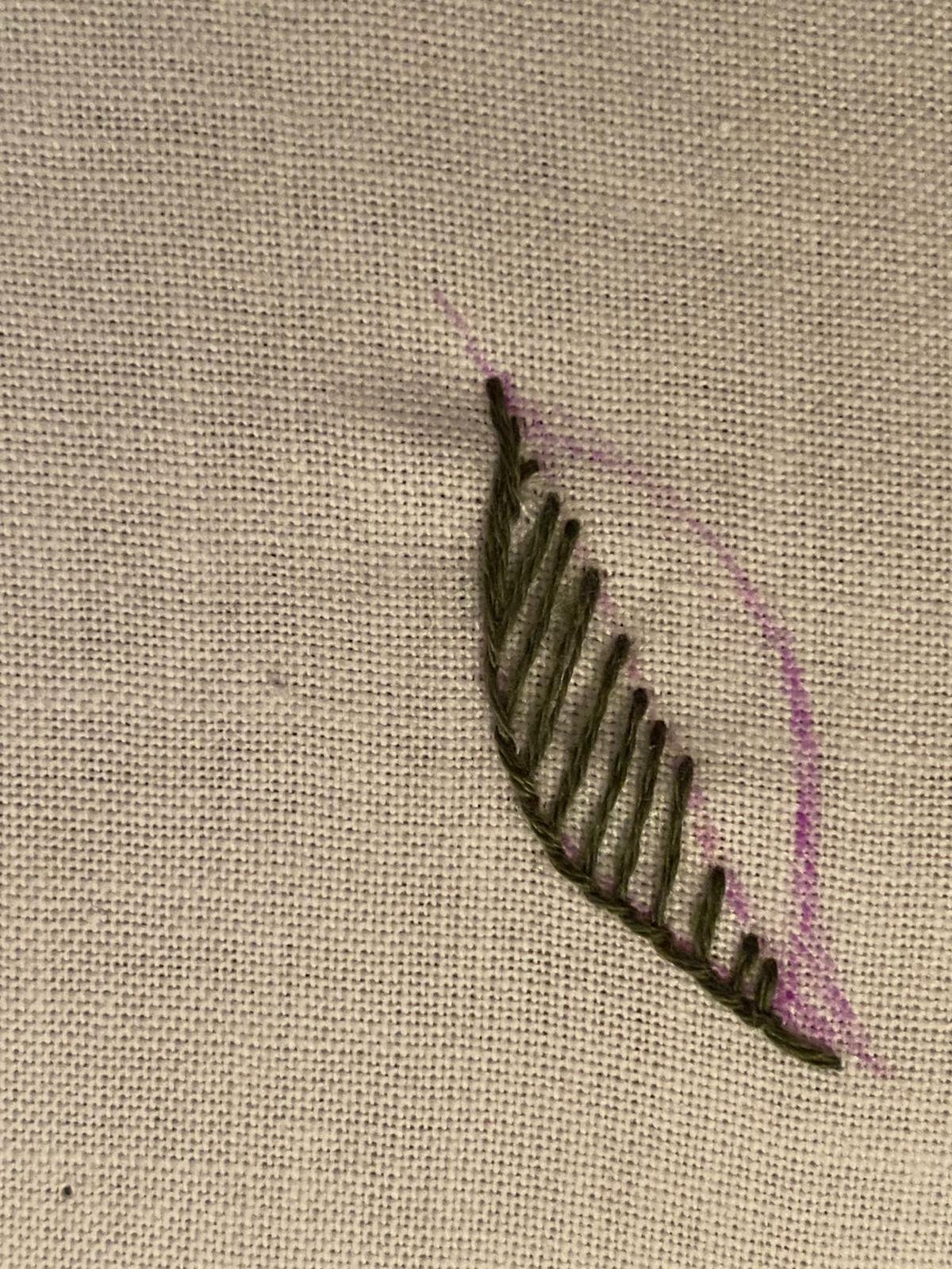 How to Make a Hand-Embroidered Leaf with a Blanket Stitch | Missy Kate ...