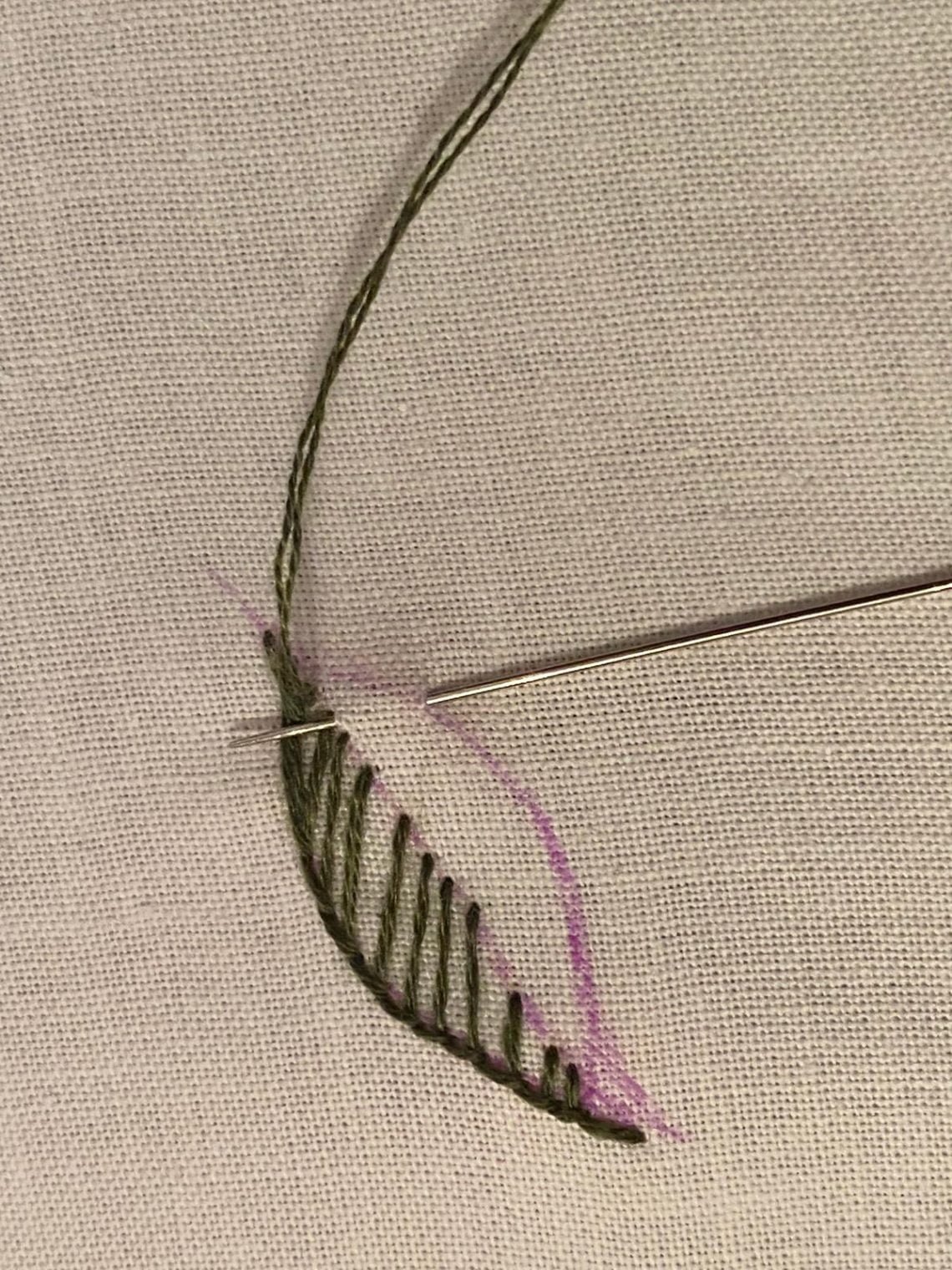 How to Make a Hand-Embroidered Leaf with a Blanket Stitch | Missy Kate ...