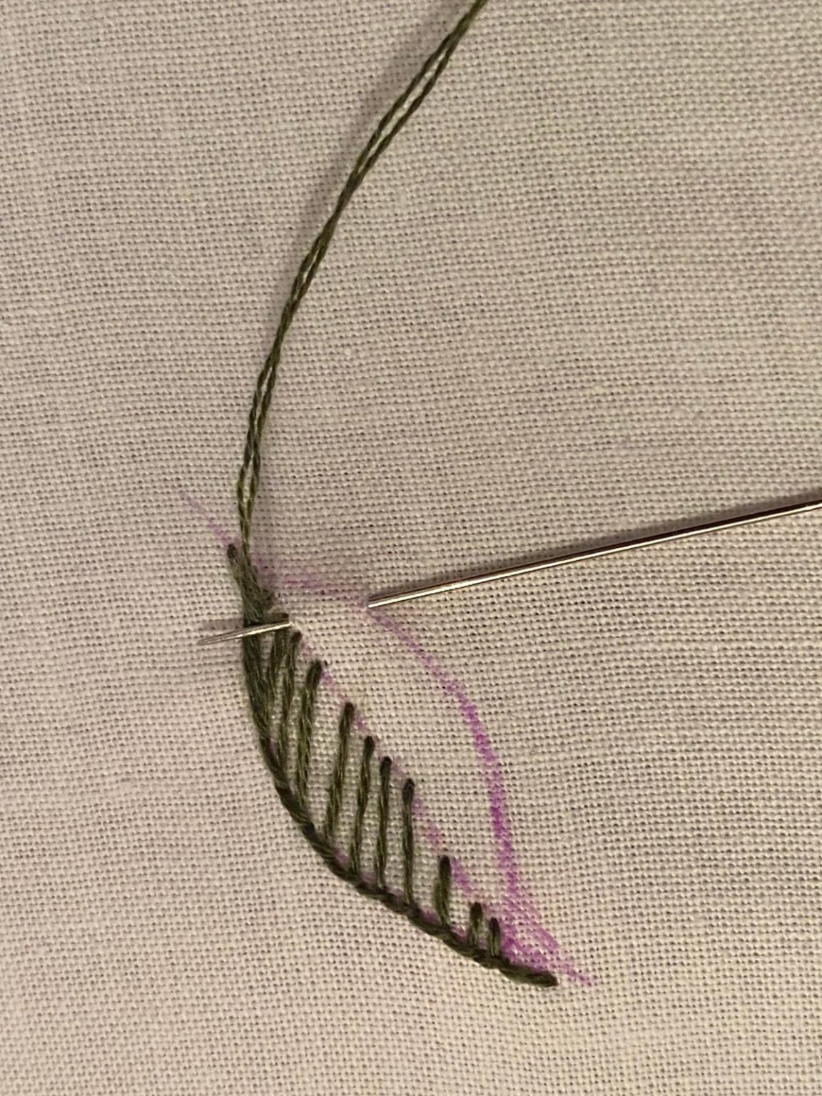 How to Make a Hand-Embroidered Leaf with a Blanket Stitch | Missy Kate ...