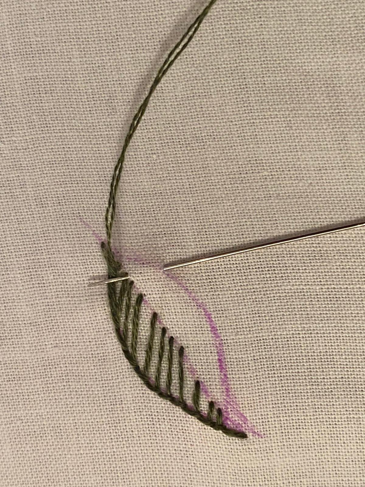 How to Make a Hand-Embroidered Leaf with a Blanket Stitch | Missy Kate ...