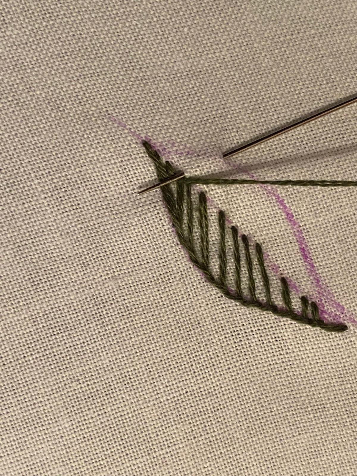 How to Make a Hand-Embroidered Leaf with a Blanket Stitch | Missy Kate ...