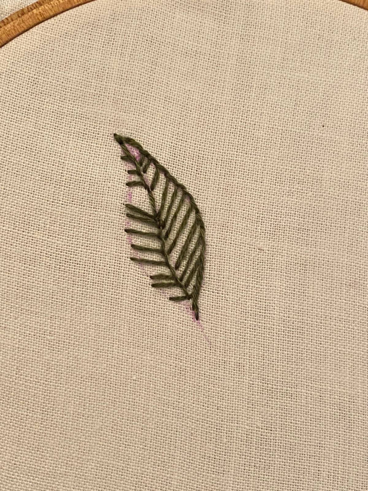 How to Make a Hand-Embroidered Leaf with a Blanket Stitch | Missy Kate ...