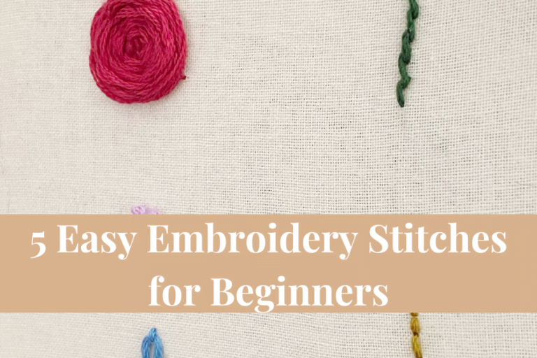 5 Easy Basic Hand Embroidery Stitches for Beginners | A Tutorial ...