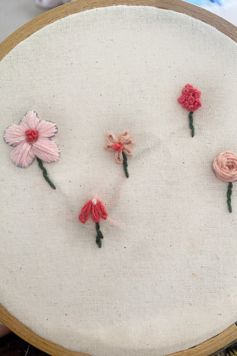 5 Easy Embroidery Flowers |For Beginners Hand Embroidery