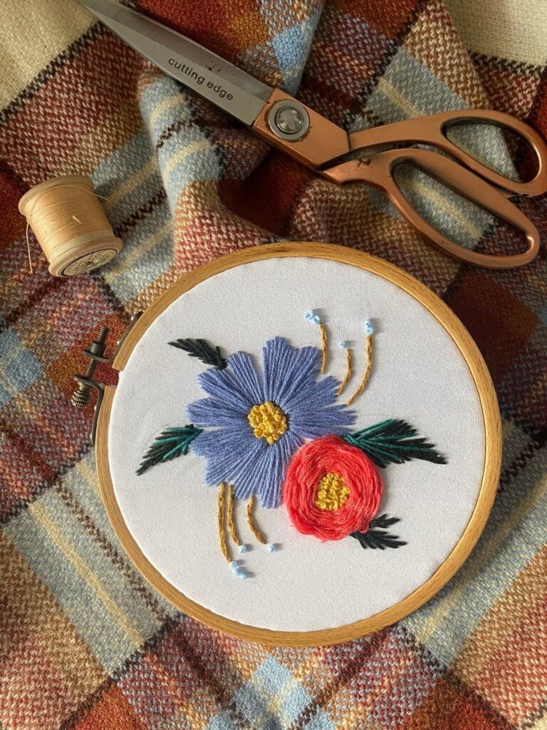 Free Floral Embroidery Pattern | A Step-by-Step Tutorial |Easy for Beginners | PDF DOWNLOAD