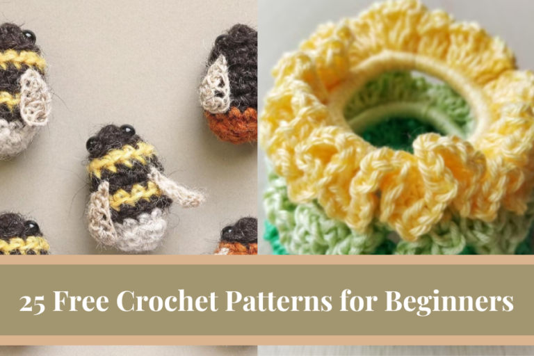 25 Free Crochet Patterns for Beginners | Missy Kate Creations