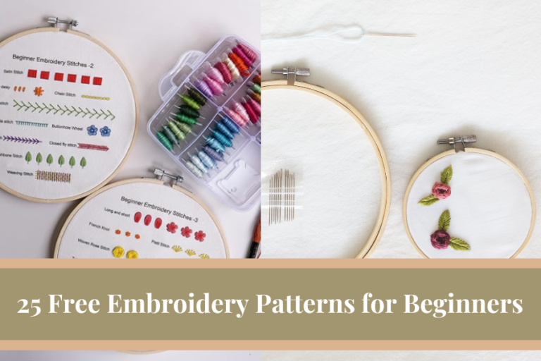 25 Free Embroidery Patterns for Beginners | PDF Download | Missy Kate ...