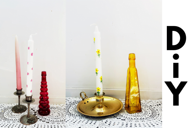 How to Paint Candles  | Painted Taper Candles DIY