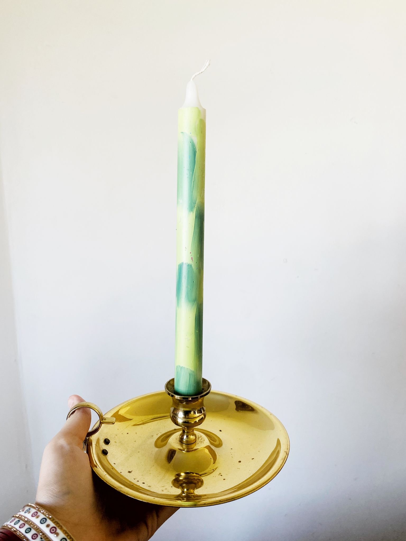 How to Paint Candles Painted Taper Candles DIY Missy Kate Creations