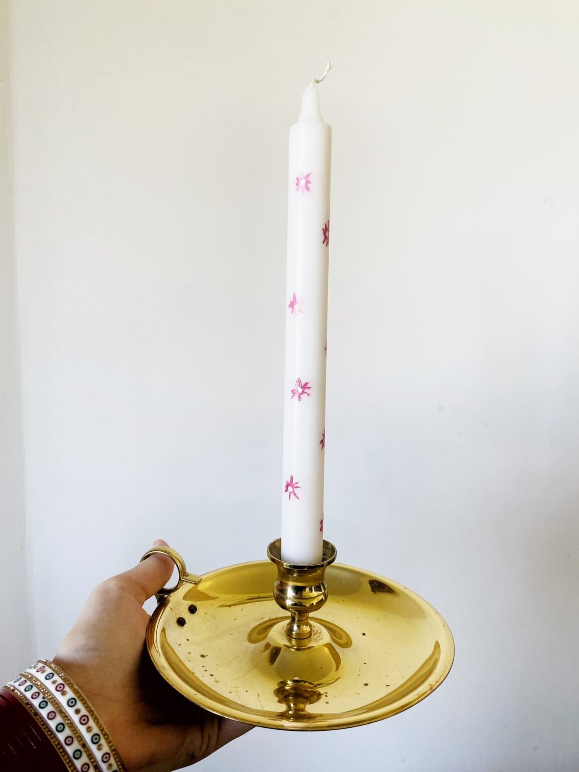 How to Paint Candles Painted Taper Candles DIY Missy Kate Creations