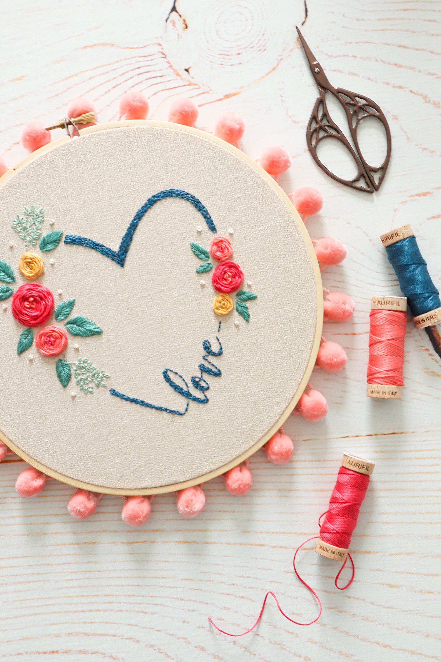 9 Free Valentine’s Day Hand Embroidery Patterns