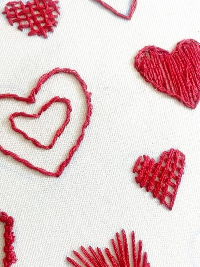 Heart Embroider Valentine's Day Heart Embroidery | How to Embroider a Heart | Missy ...