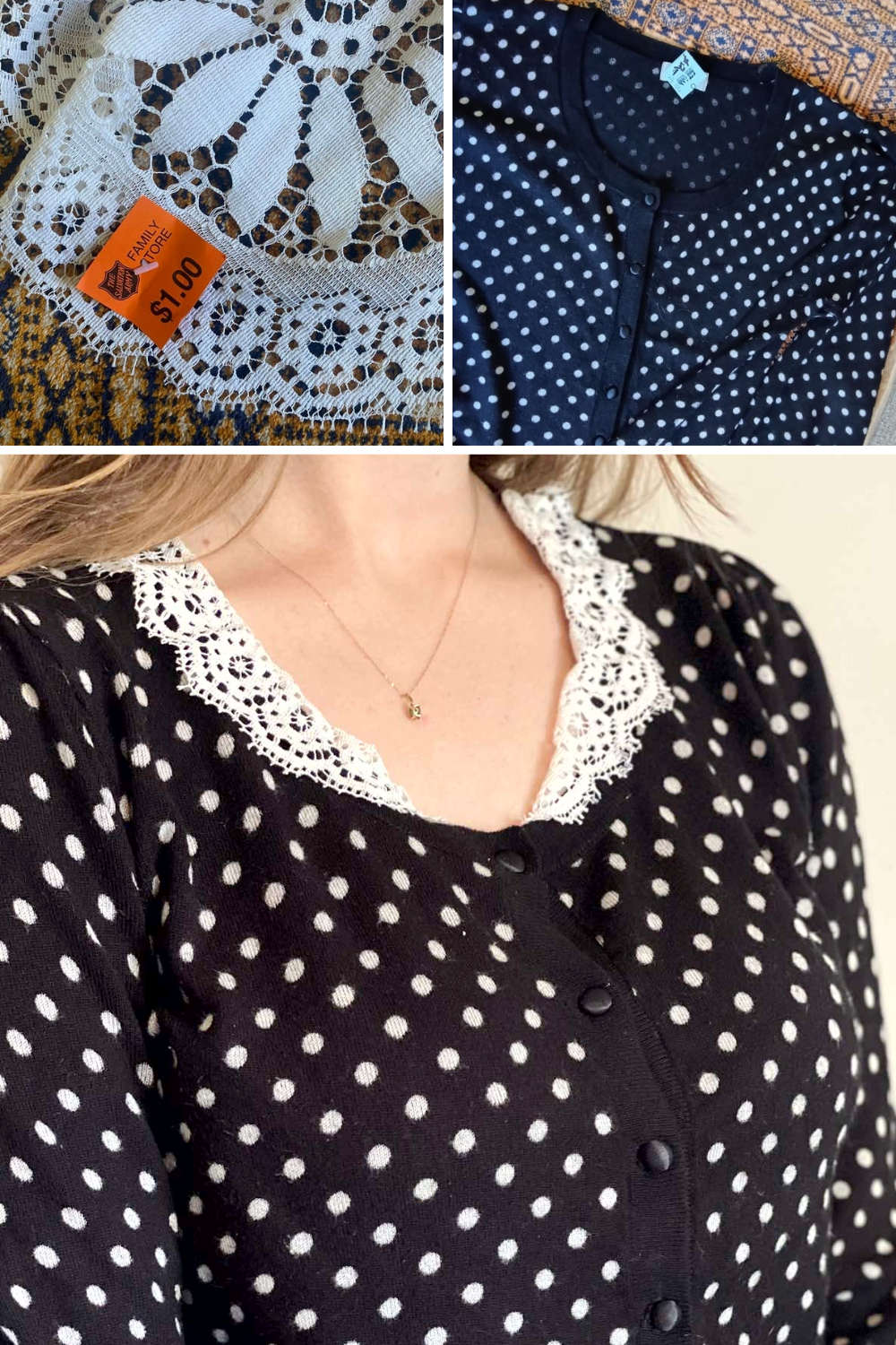 DIY Doily Collar: Upcycling Thrifted Fashion for Under $3