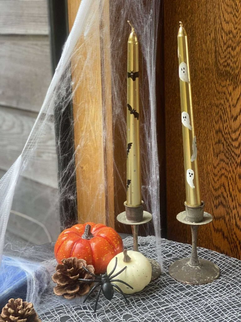 Easy DIY Halloween Tapered Candles | Fun & Spooky Craft Tutorial