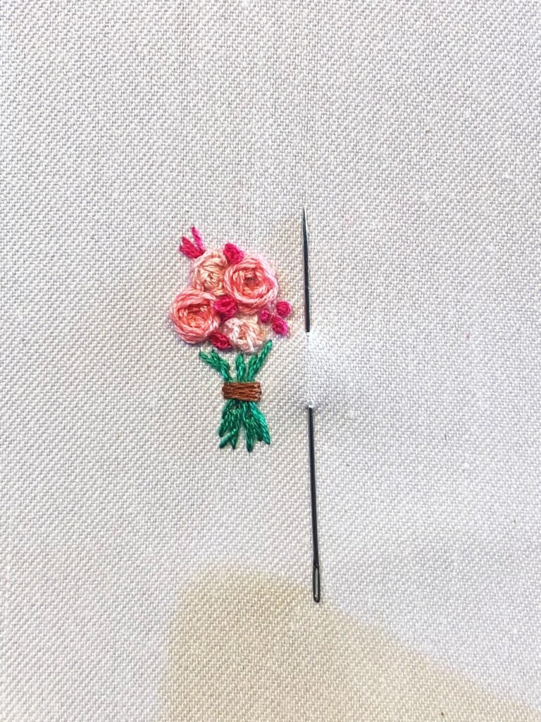 Hand Embroidery Guide | Miniature Rose Bouquet