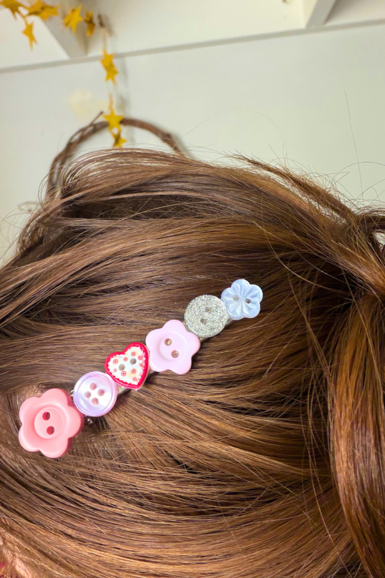 How to Make DIY Button Hair Clips