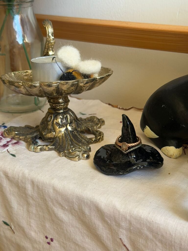 Air Dry Clay Witches Hat Ring Holder Tutorial